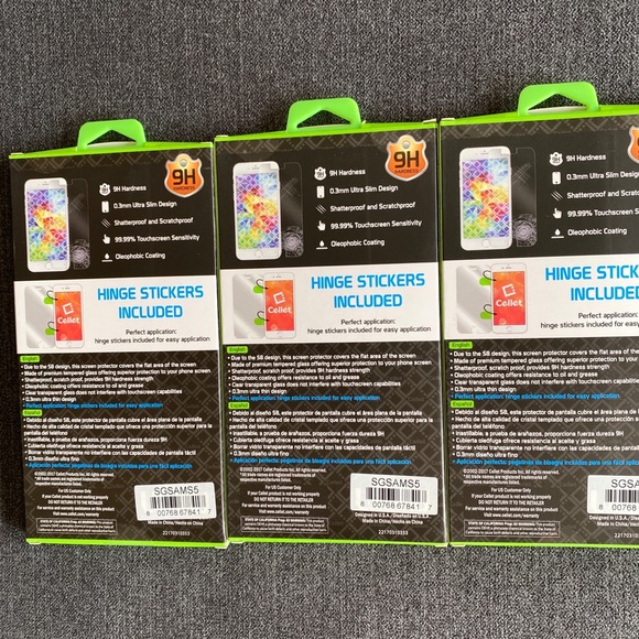 (Pack of 3) Ultra Thin Tempered Glass Protectors for Samsung Galaxy S5 - Picture 2 of 2